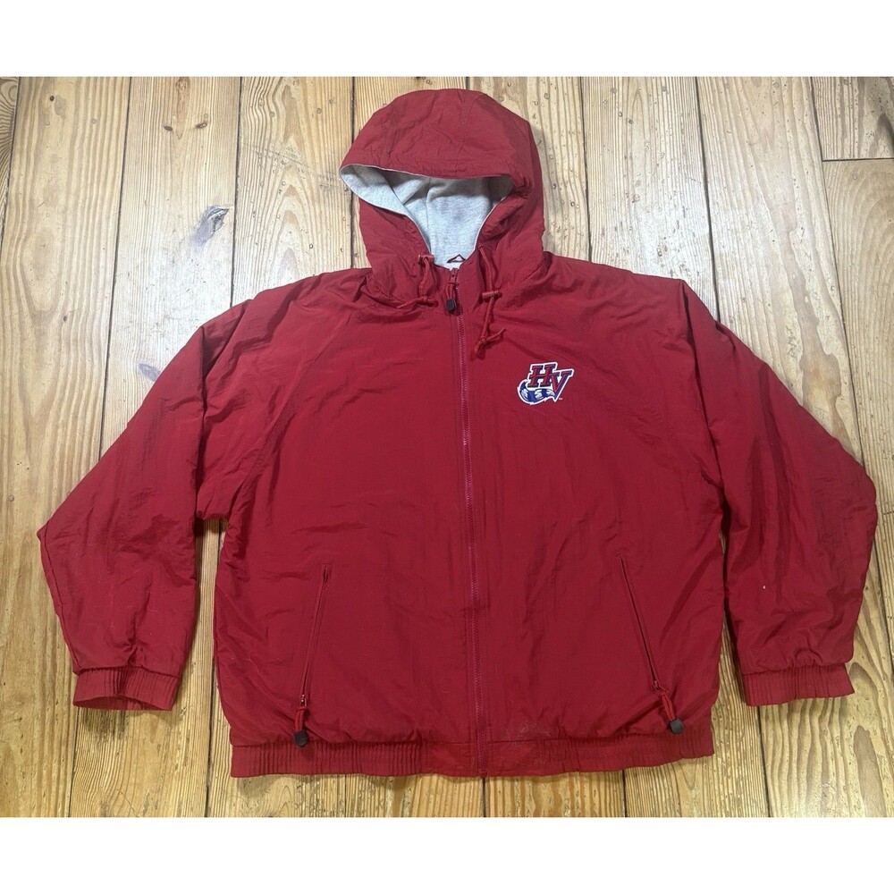 Vintage Hudson Valley Renegades Weatherproof Windbreaker Rain Jacket XL Red MiLB